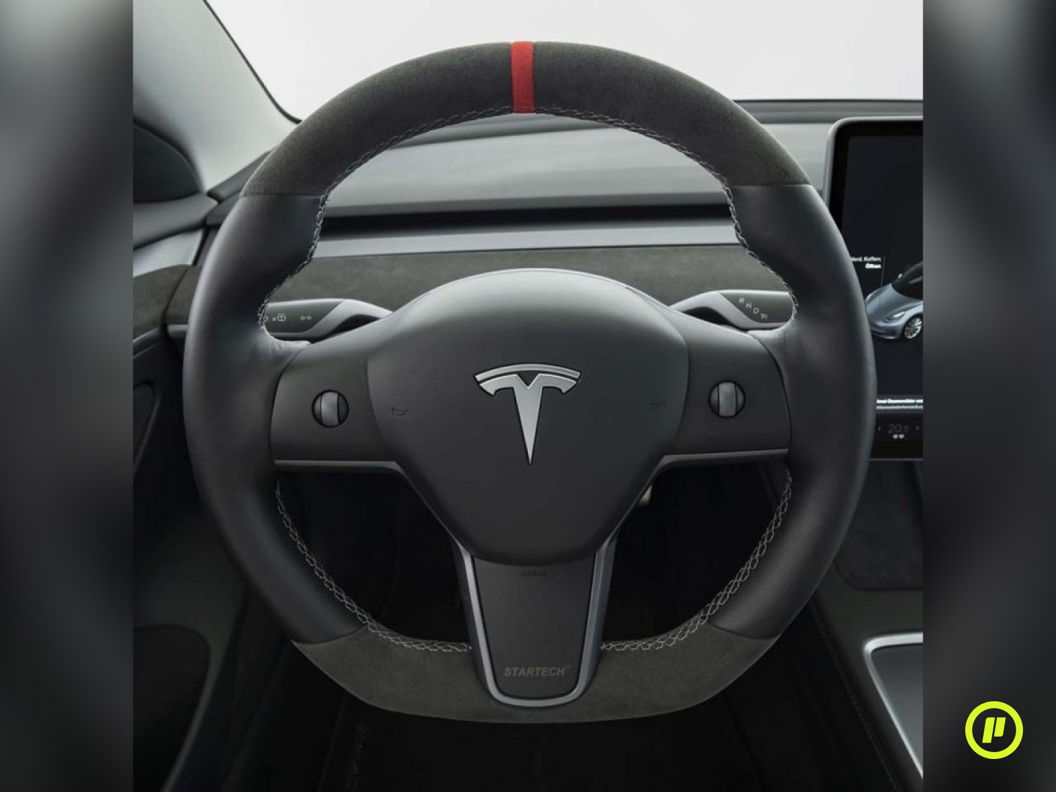 Startech Leather-Alcantara Sport Steering Wheel for Tesla Model 3 (2017+)
