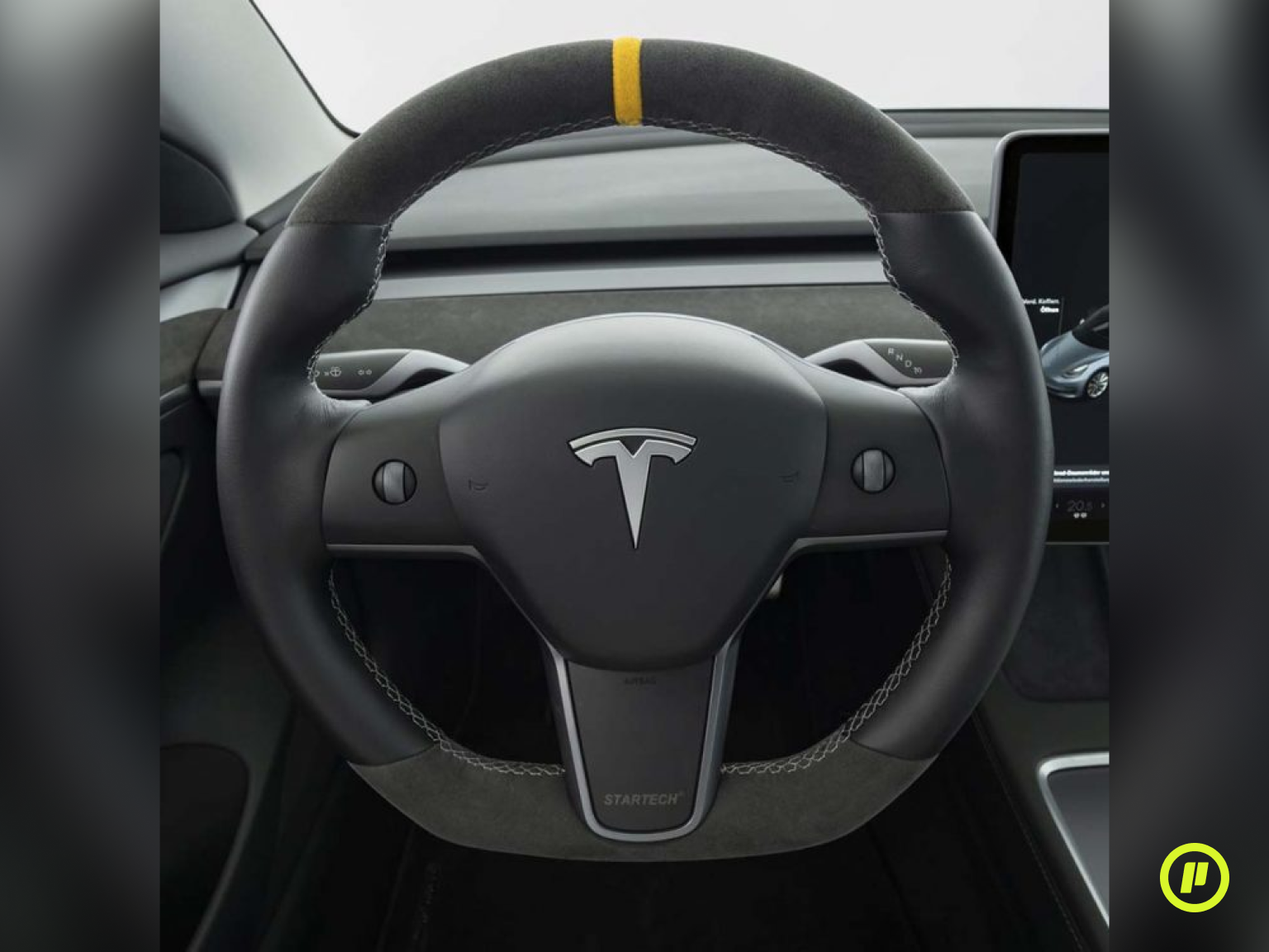 Startech Leather-Alcantara Sport Steering Wheel for Tesla Model Y (2020+)