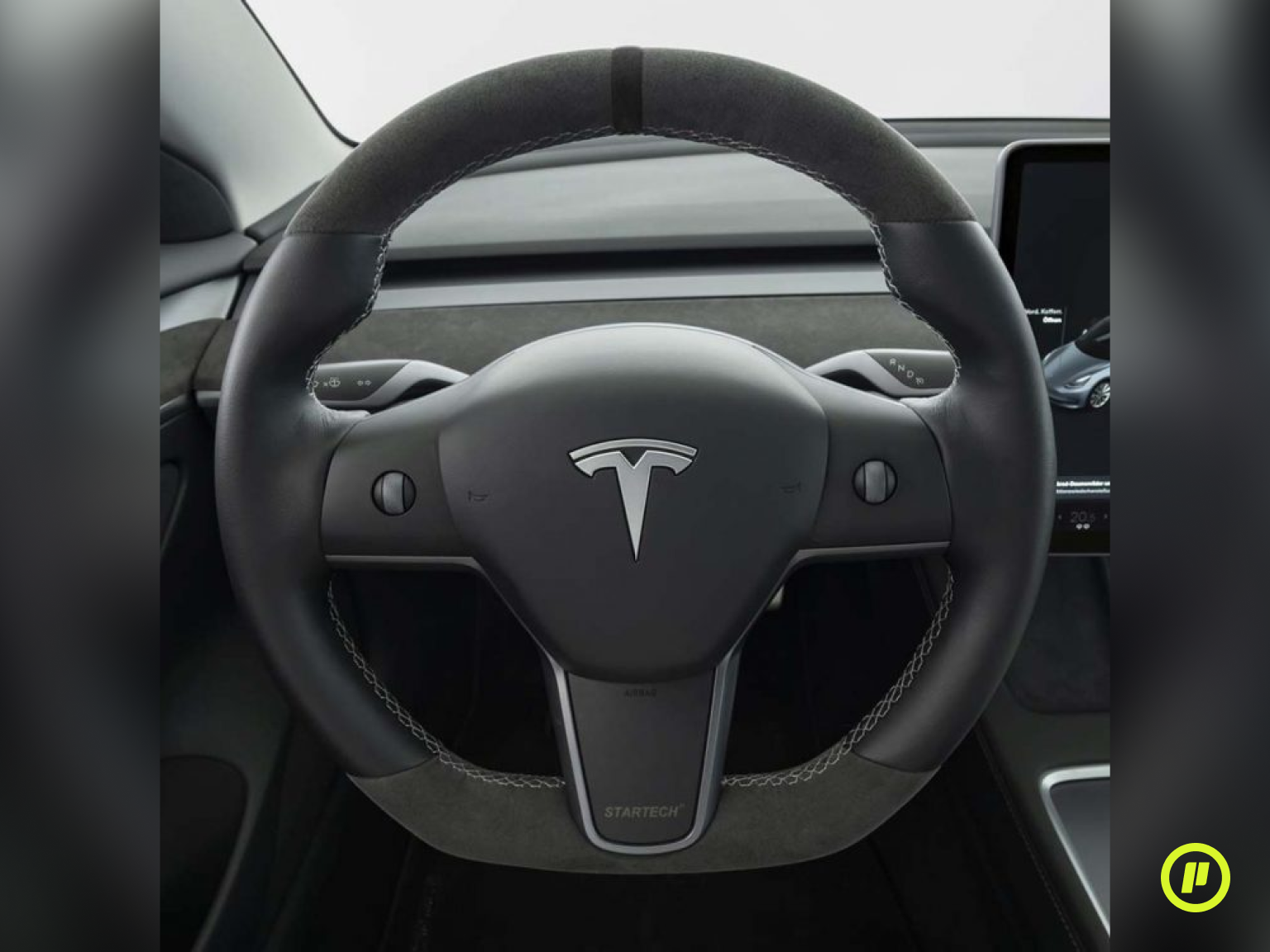 Startech Leather-Alcantara Sport Steering Wheel for Tesla Model Y (2020+)