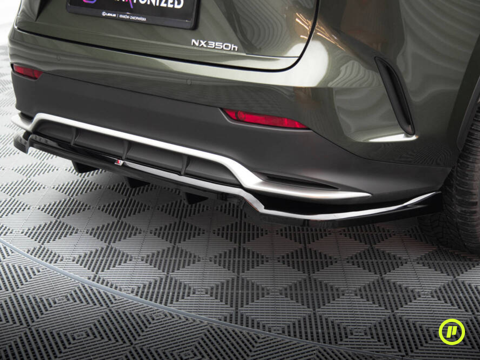 Maxton Design - Central Rear Splitter (with vertical bars) for Lexus NX F-Sport (AZ20 2021+)