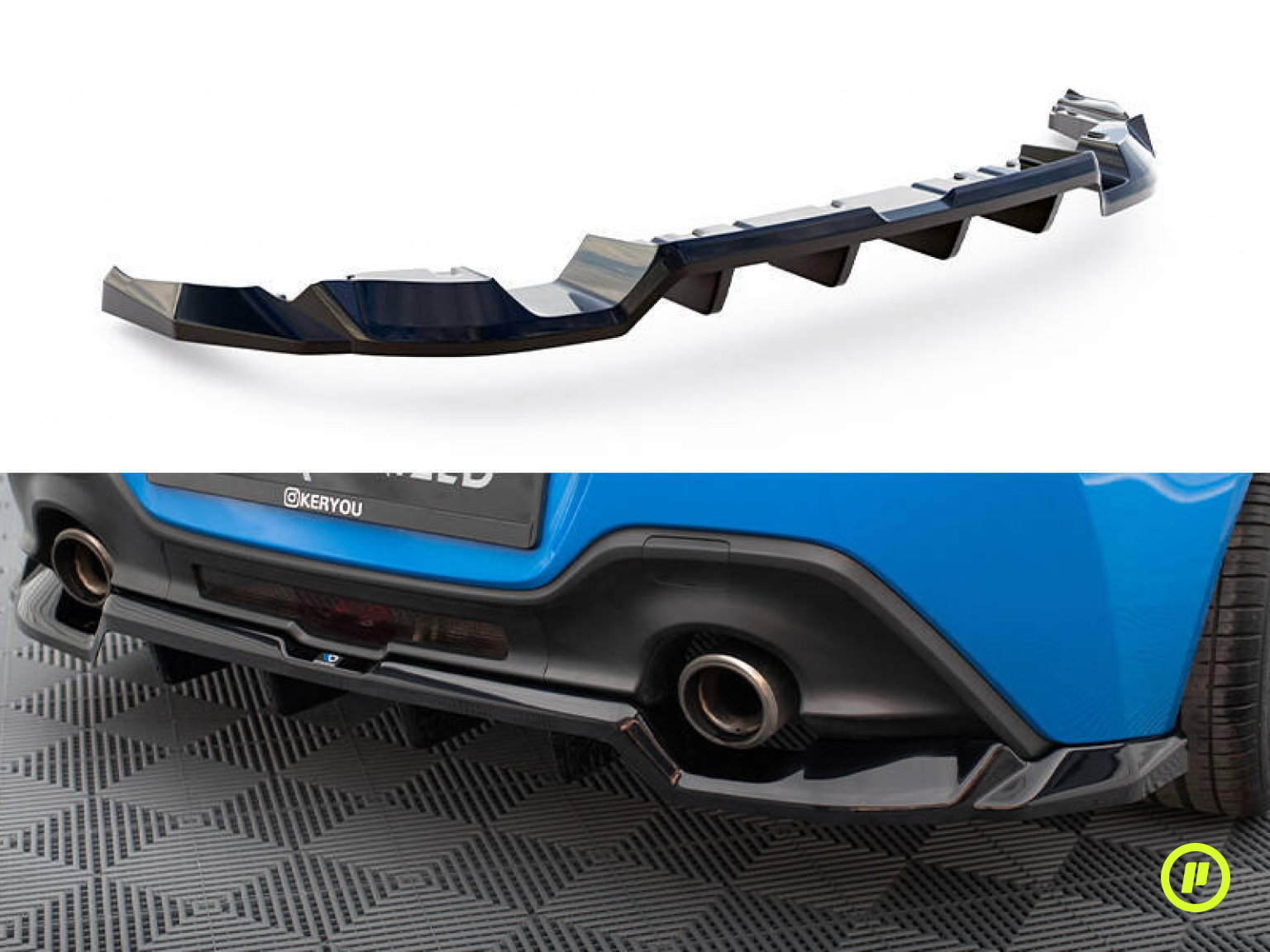 Maxton Design – Zentraler Hecksplitter (mit vertikalen Stangen) v1 für Toyota GR86 (ZN8 2022+)