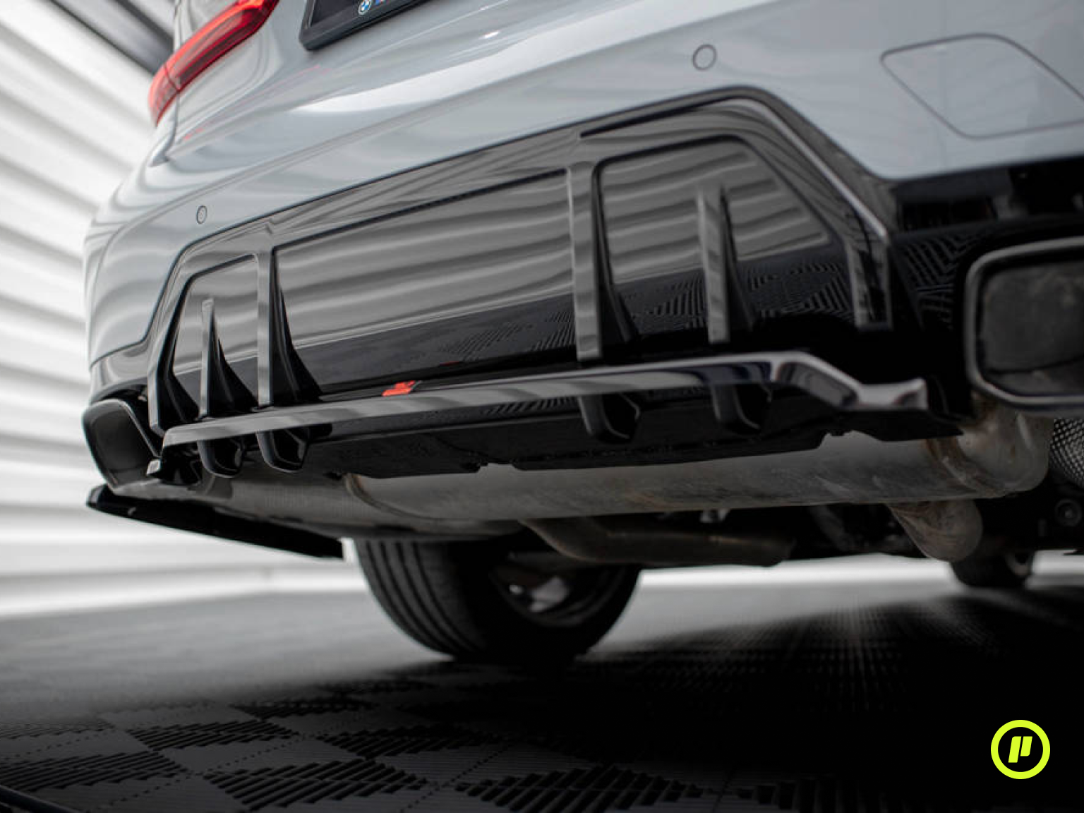 Maxton Design - Central Rear Splitter (with vertical bars) v1 for BMW M340i M-Pack (G20/G21 2022+)