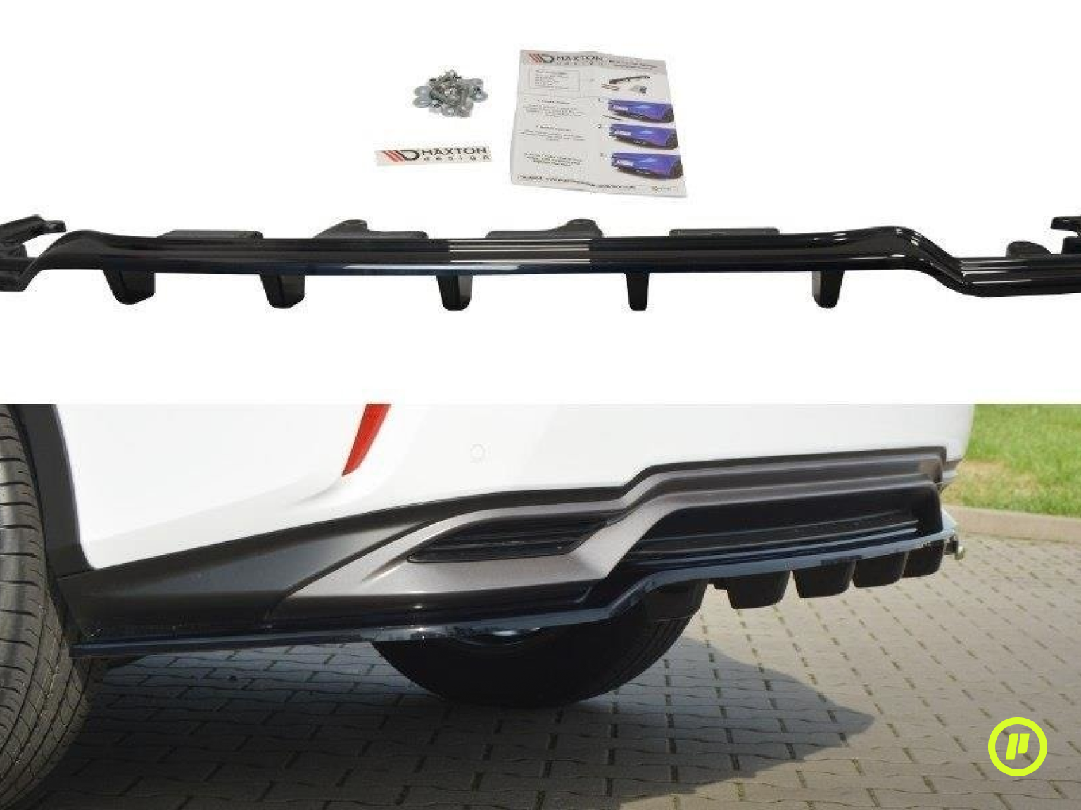 Maxton Design - Zentraler Hecksplitter (mit vertikalen Stangen) für Lexus RX F-Sport (AL20 2015 - 2019)