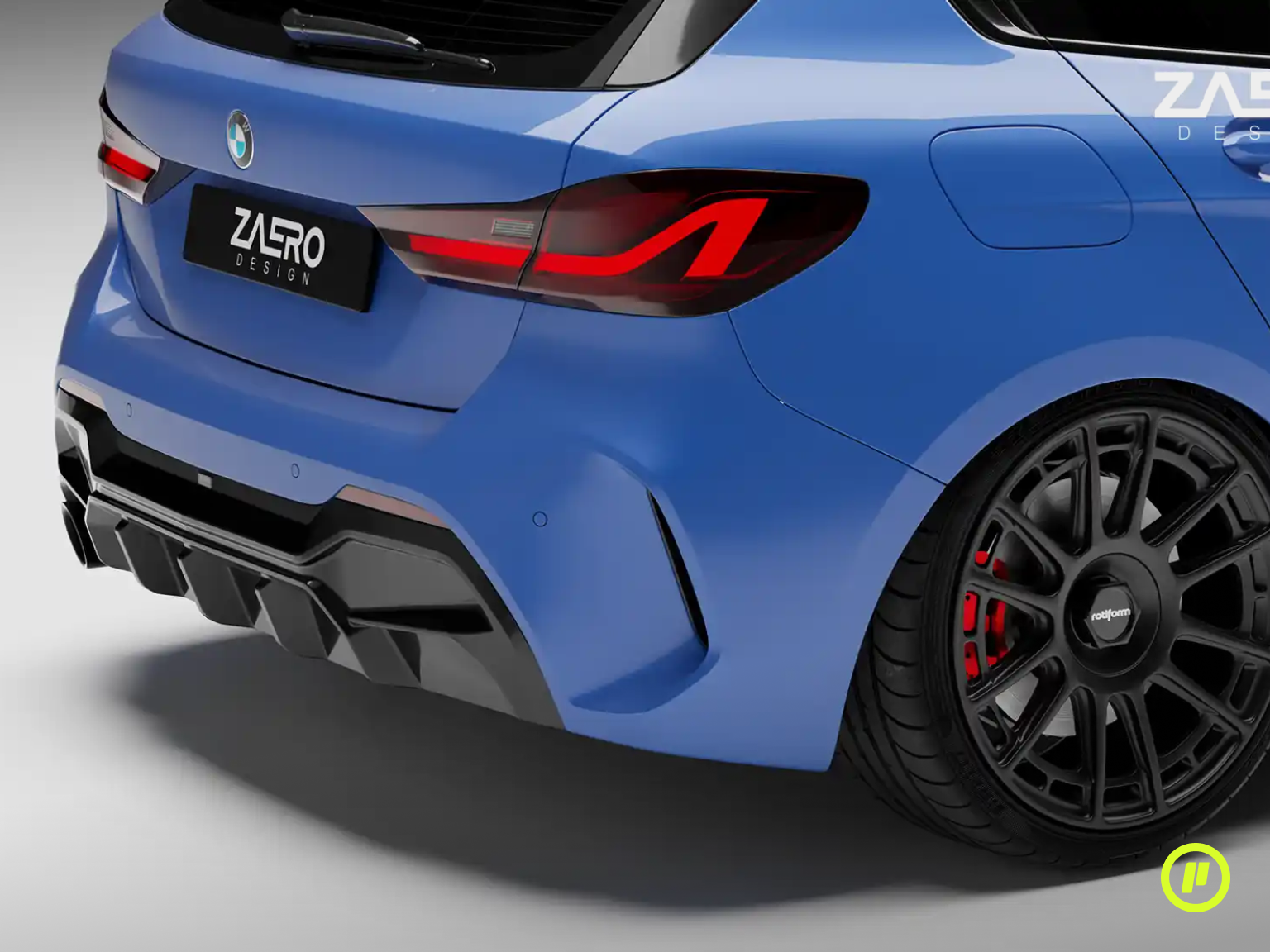 Zaero Design - Diffusore posteriore EVO-1 per BMW Serie 1 (F40 2019 - 2023)