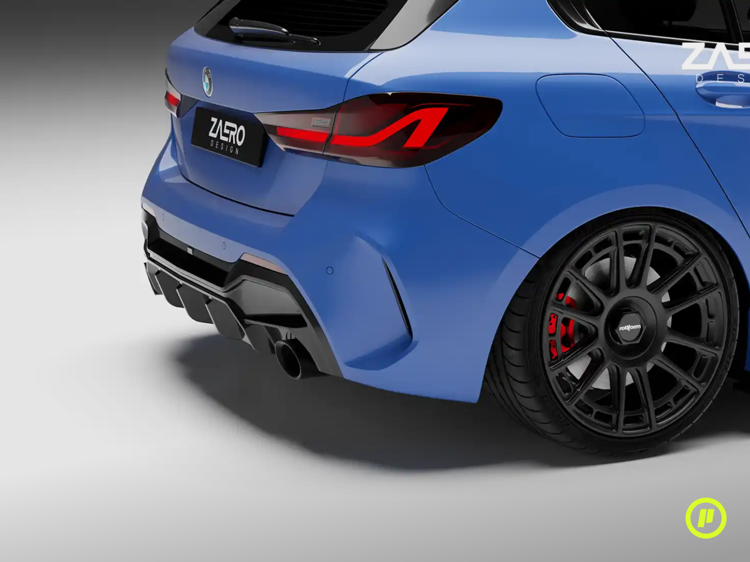 Zaero Design - EVO-1 Rear Diffuser v1 for BMW 1-Series (F40 2019 - 2023)