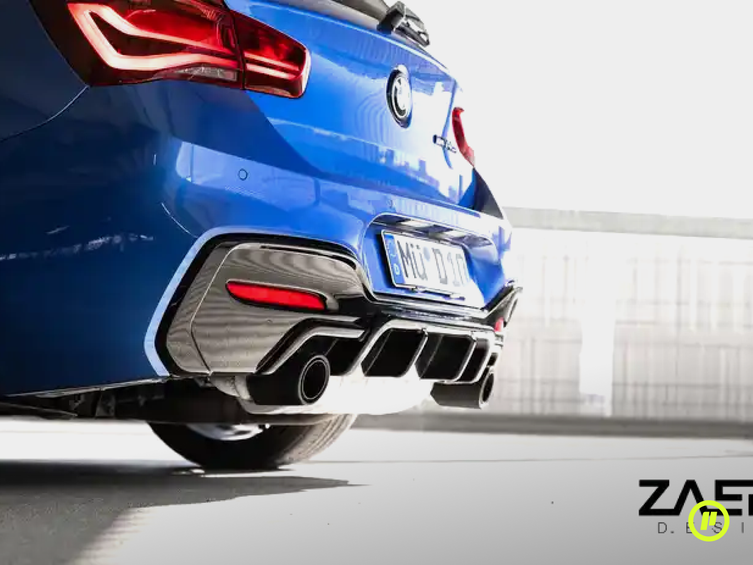 Zaero Design - EVO-1 Rear Diffuser v2 for BMW 1-Series (F20 & F21 2015 - 2019)