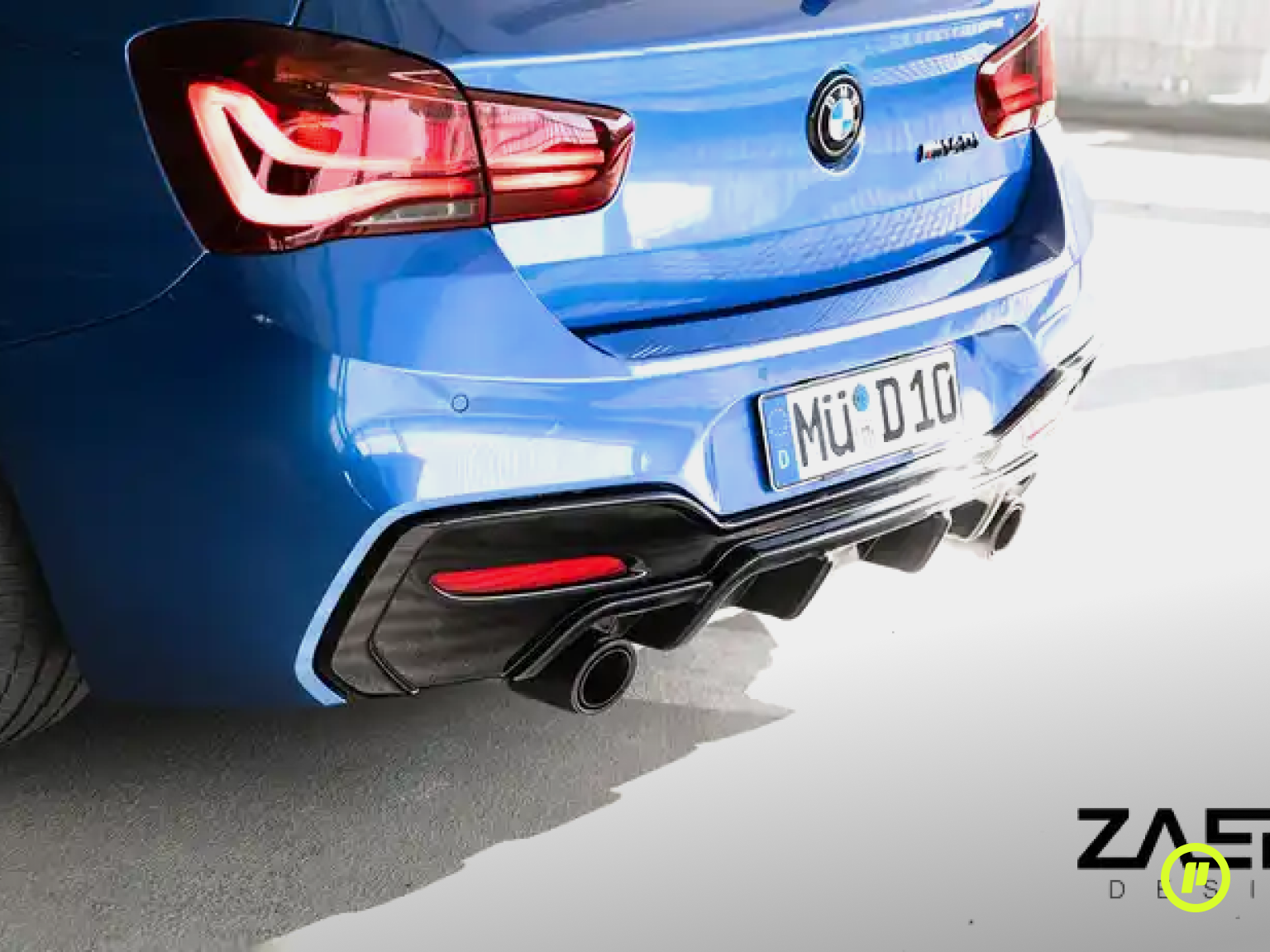 Zaero Design - EVO-1 Rear Diffuser v2 for BMW 1-Series (F20 & F21 2015 - 2019)