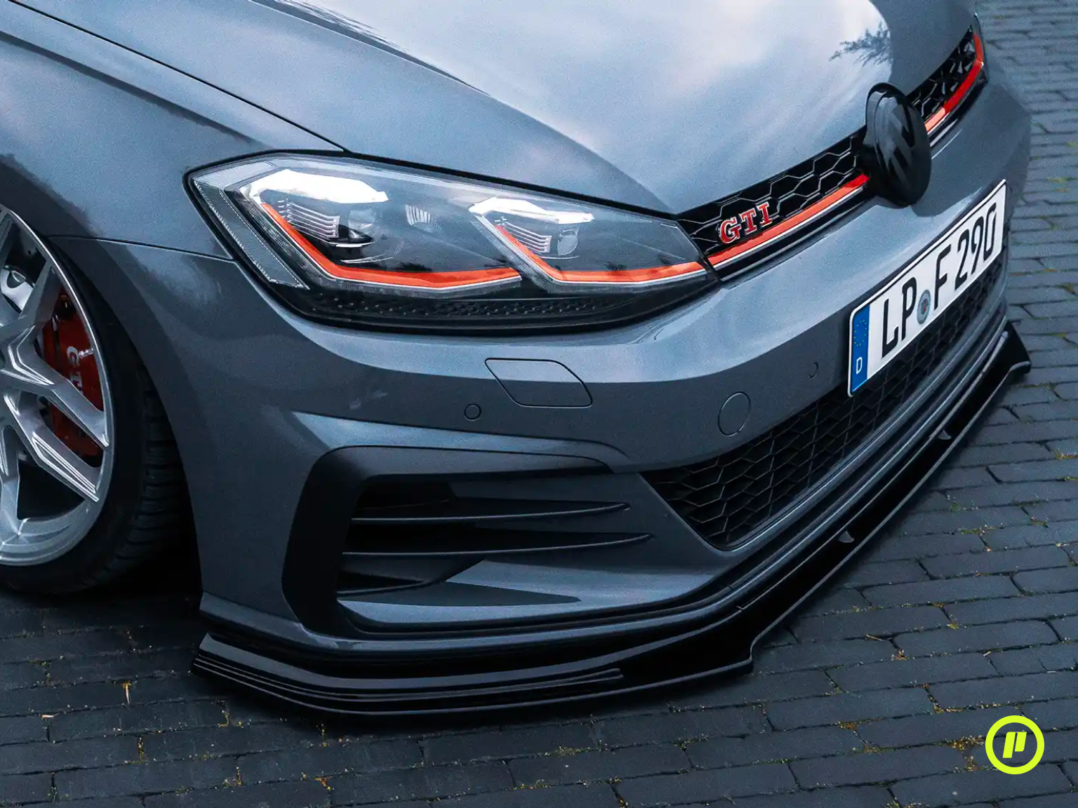 Zaero Design - Splitter Anteriore EVO-1 per VW Golf 7.5 GTI TCR (Facelift 2016 - 2020)