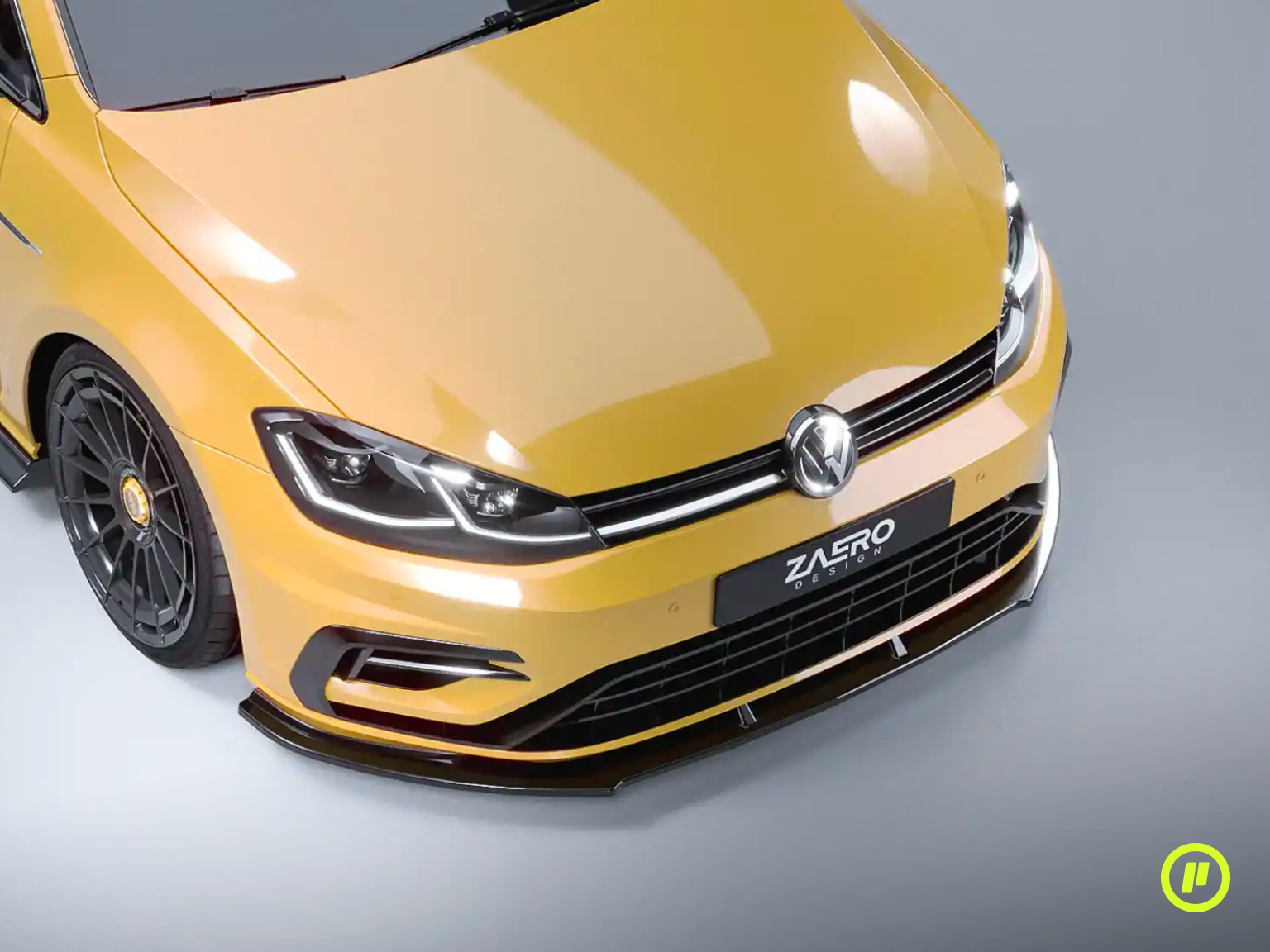Zaero Design - EVO-1 Front Splitter for VW Golf 7.5 R (Facelift 2016 - 2020)