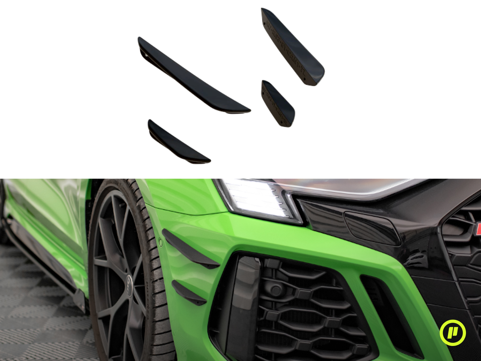Maxton Design – Frontstoßstangenflügel (Canards) für Audi RS3 (8J 2020+)