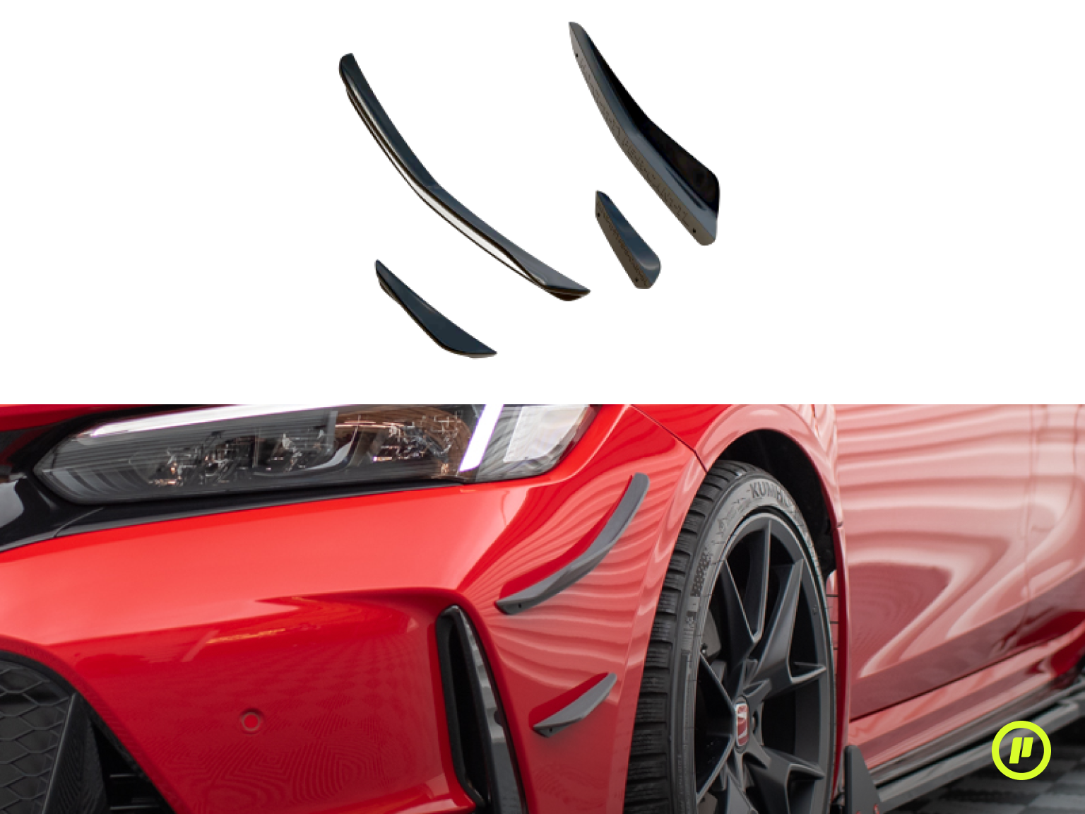 Maxton Design - Front Bumper Wings (Canards) for Honda Civic Type-R (MK11 2023+)
