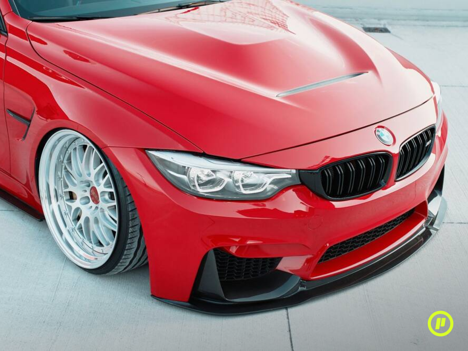 Maxton Design - Front Splitter + Frames For Side Air Intakes for BMW M3 (F80 2014-2019)