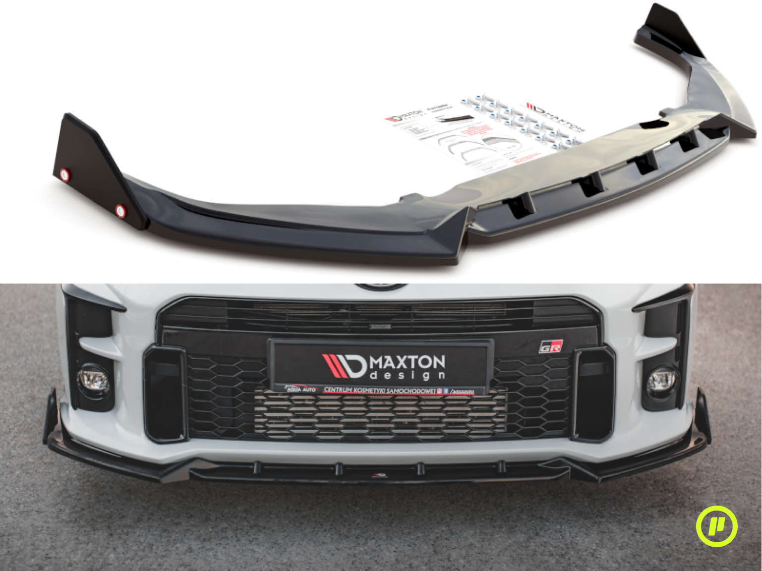 Maxton Design - Front Splitter v2 + Flaps for Toyota GR Yaris (MK4 2020+)
