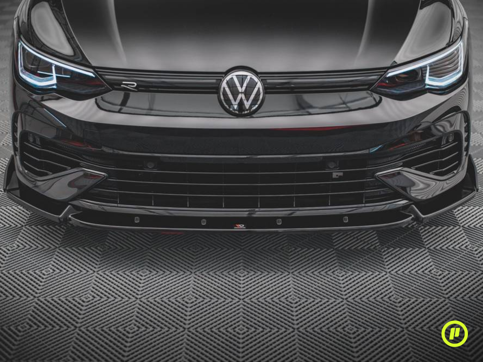 Maxton Design - Front Splitter v2 + Flaps for Volkswagen Golf 8 R (Mk8 2019+)