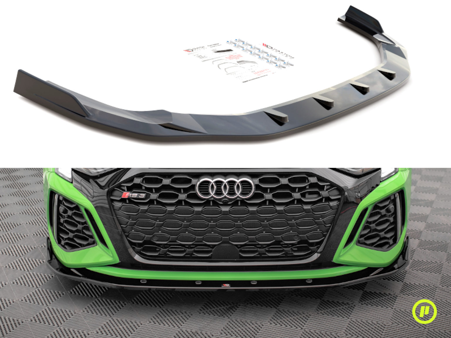 Maxton Design - Front Splitter v2 for Audi RS3 Sedan (8Y 2020+)