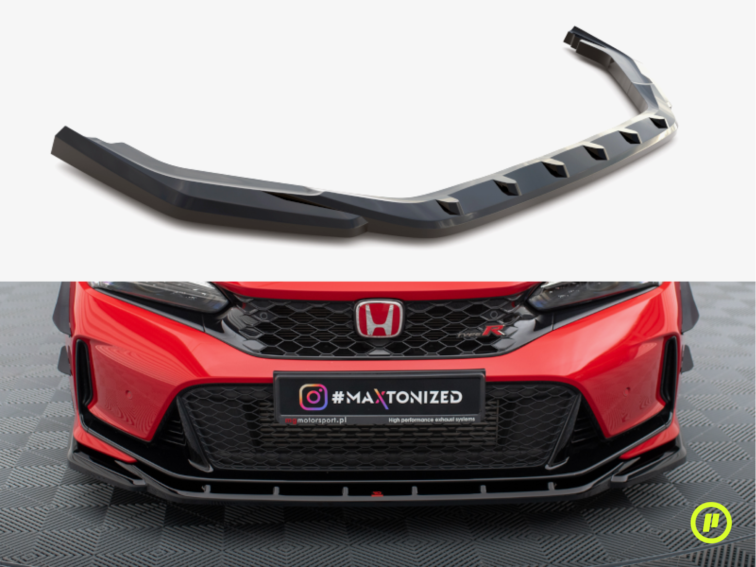 Maxton Design - Front Splitter v3 + Flaps for Honda Civic Type-R (MK11 2023+)
