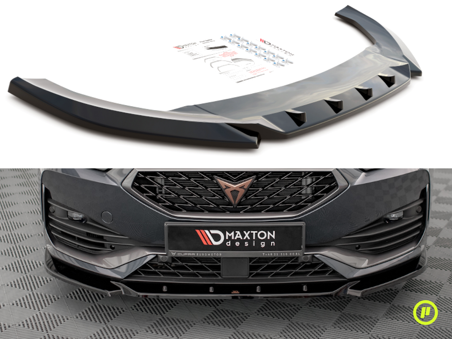 For Cupra Formentor front bumper lip spoiler addon sport carbon SE