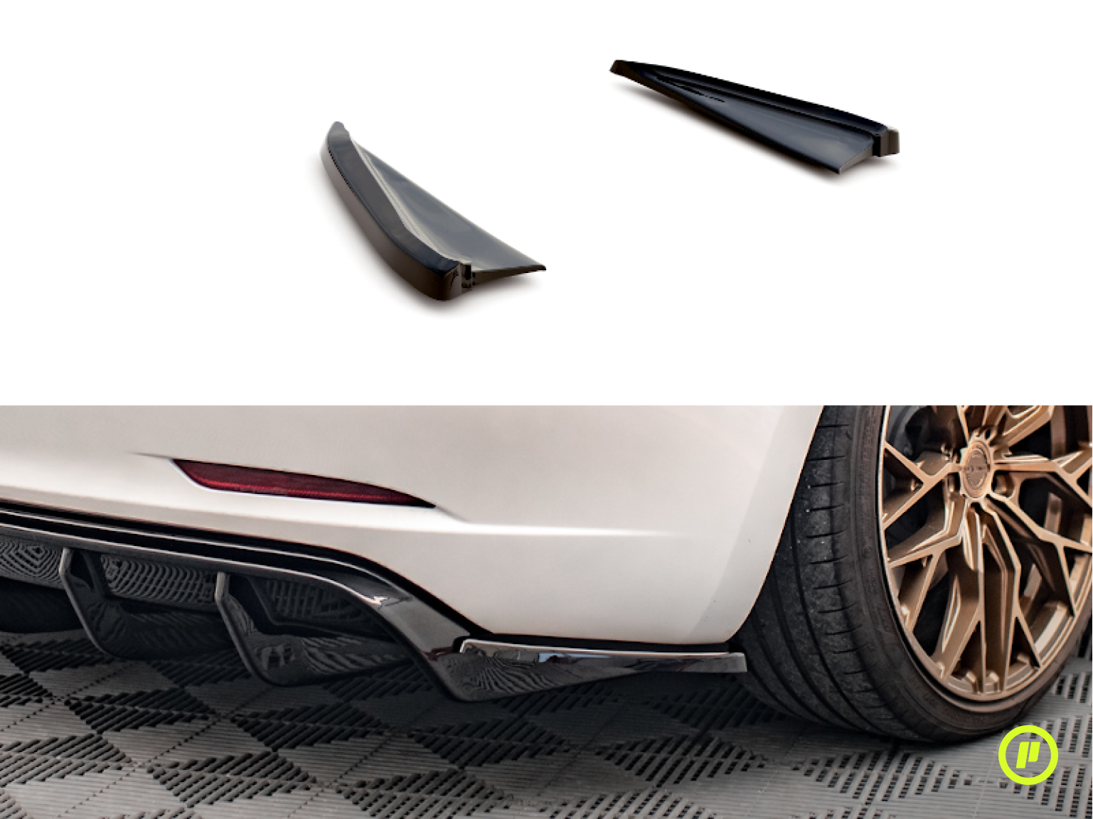 Maxton Design - Rear Side Splitters v2 for Tesla Model 3 (2017+)