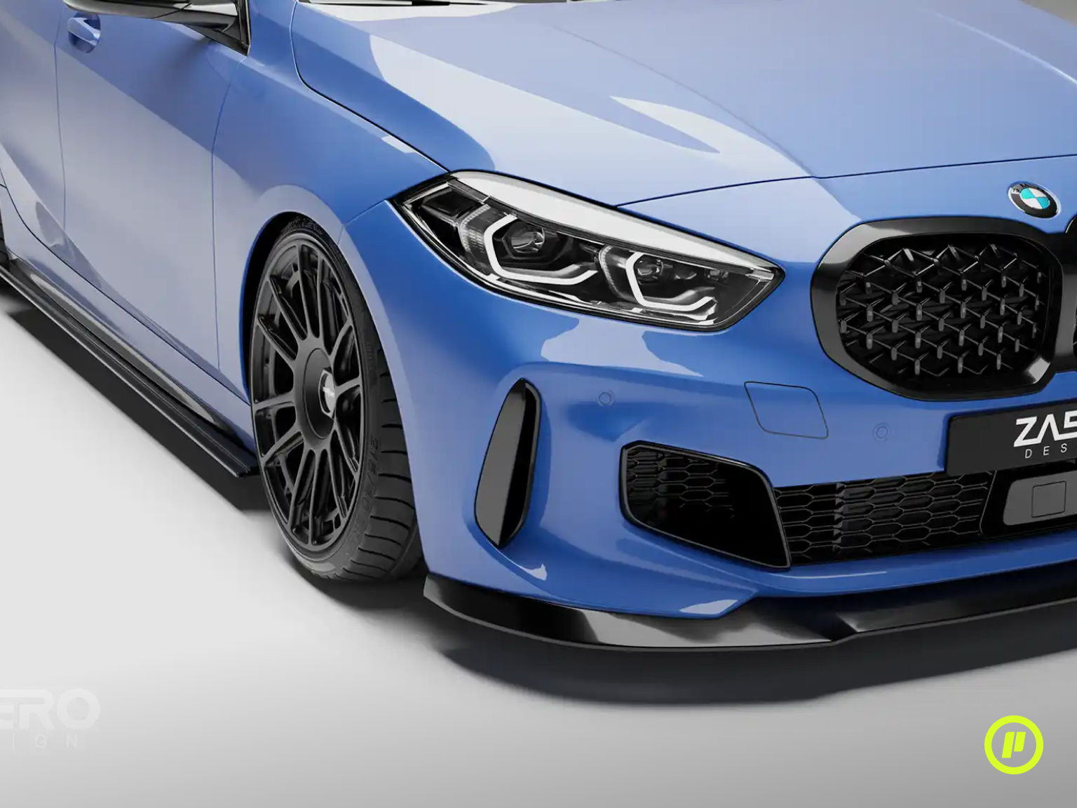 Zaero Design - Estensioni delle minigonne laterali EVO-1 per BMW Serie 1 (F40 2019 - 2023)