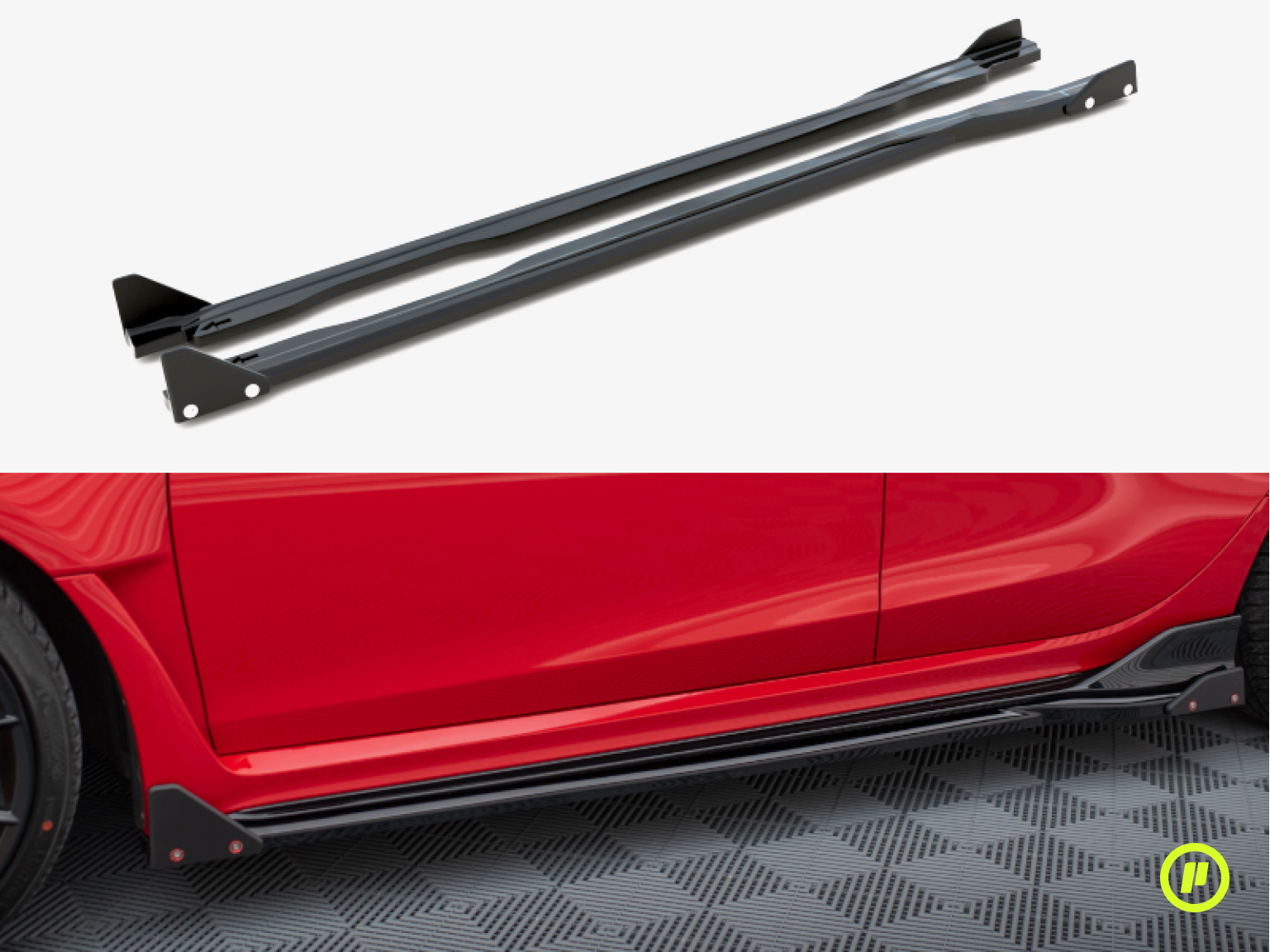 Maxton Design – Seitenschweller-Diffusoren v1 + Klappen für Honda Civic Type-R (MK11 2023+)