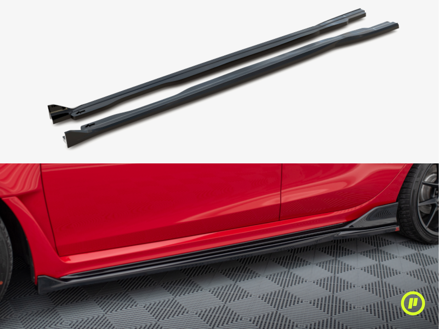 Maxton Design - Side Skirts Diffusers v2 for Honda Civic Type-R (MK11 2023+)
