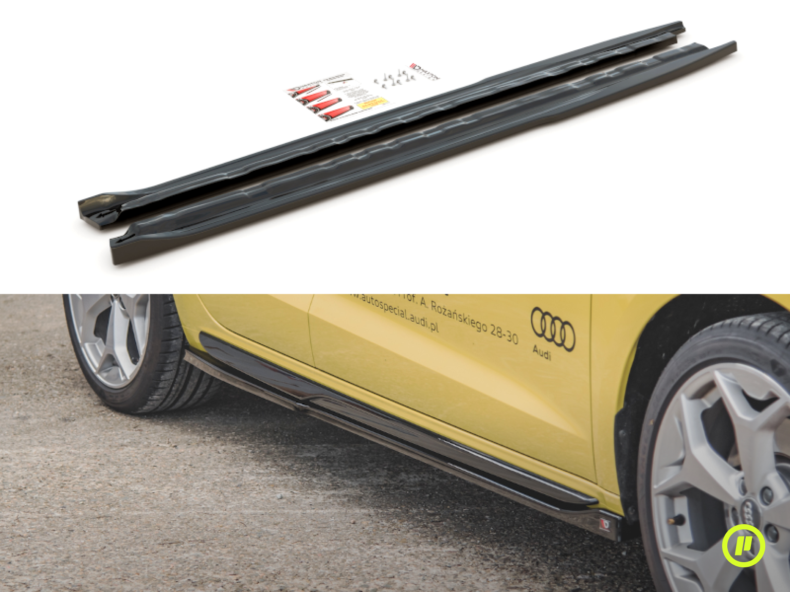 Maxton Design – Seitenschweller-Diffusoren für Audi A1 S-Line (GB 2018+)