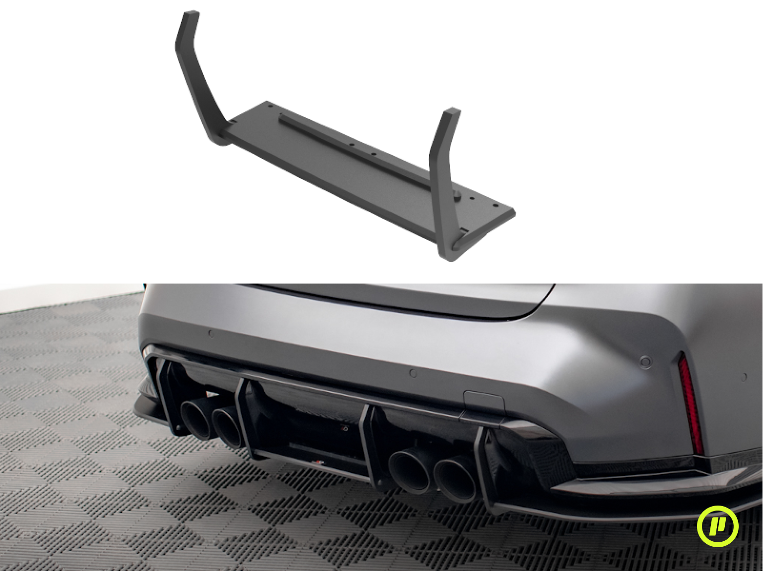 Kohlefaser-Frontgrill + Kennzeichenhalterbasis für BMW M3 (G80 2021+)