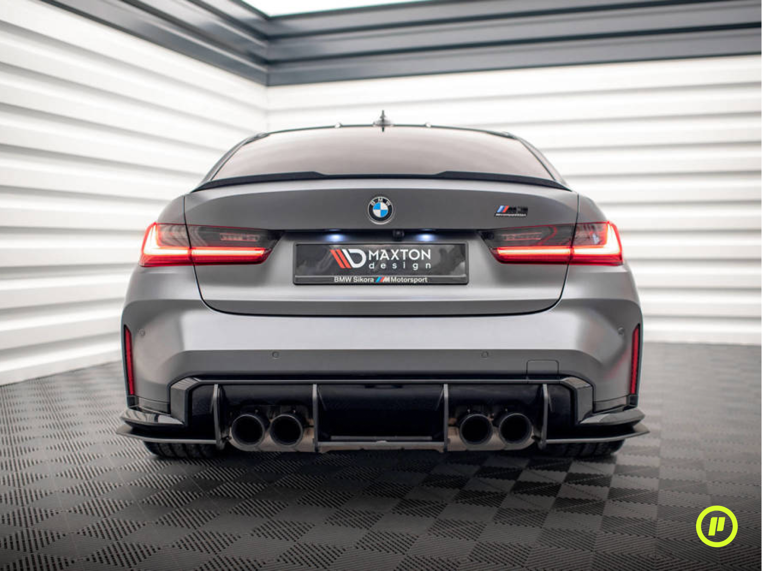 Kohlefaser-Frontgrill + Kennzeichenhalterbasis für BMW M3 (G80 2021+)