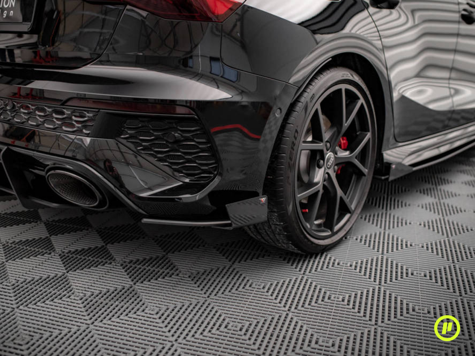 Maxton Design - Street Pro Rear Side Splitters + Flaps for Audi RS3 Sportback (8Y 2020+)