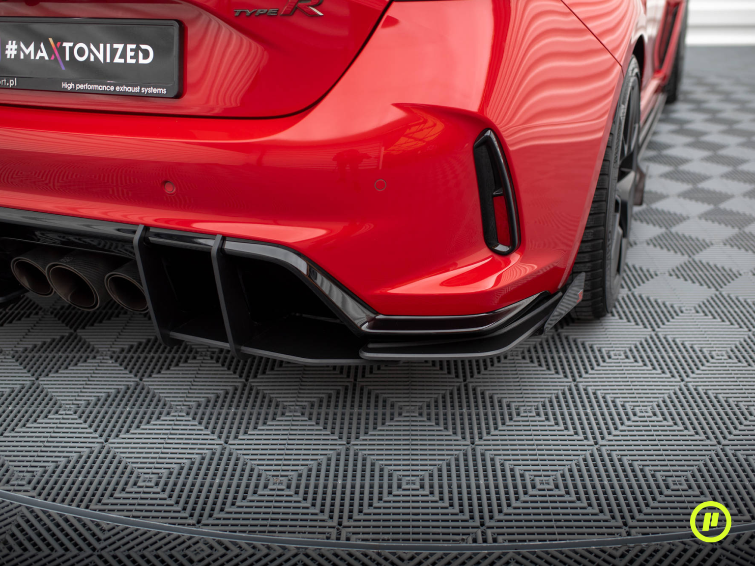Maxton Design - Street Pro Rear Side Splitters + Flaps for Honda Civic Type-R (MK11 2023+)