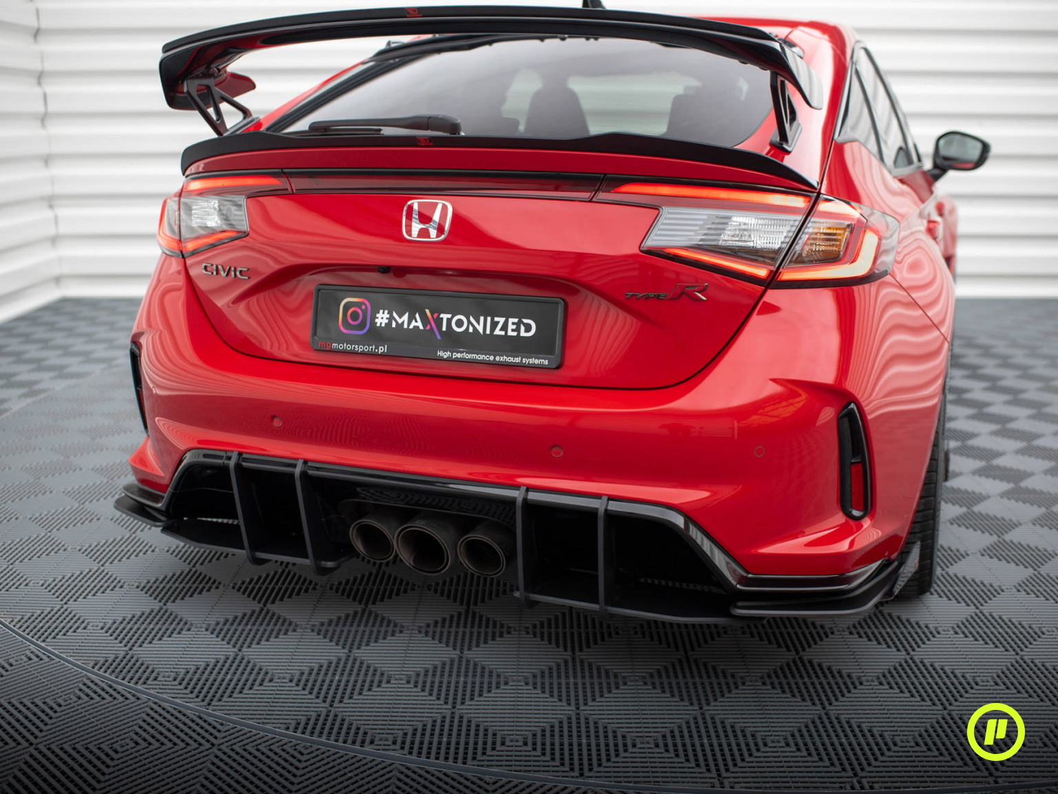 Maxton Design - Street Pro Rear Side Splitters + Flaps for Honda Civic Type-R (MK11 2023+)