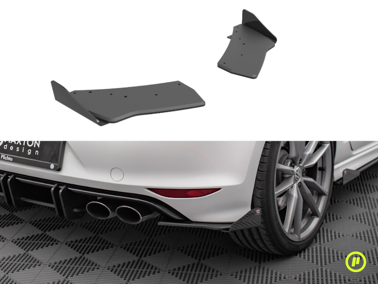 Maxton Design - Street Pro Rear Side Splitters + Flaps for Volkswagen Golf 7 R (Mk7 2013-2016)