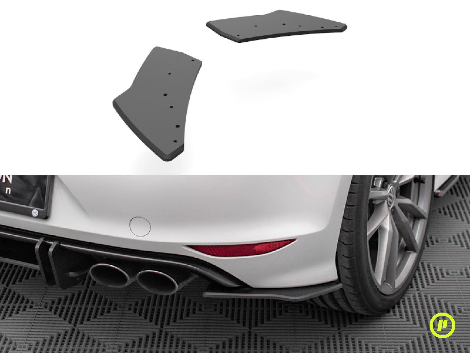 Maxton Design - Street Pro Rear Side Splitters for Volkswagen Golf 7 R (Mk7 2013-2016)