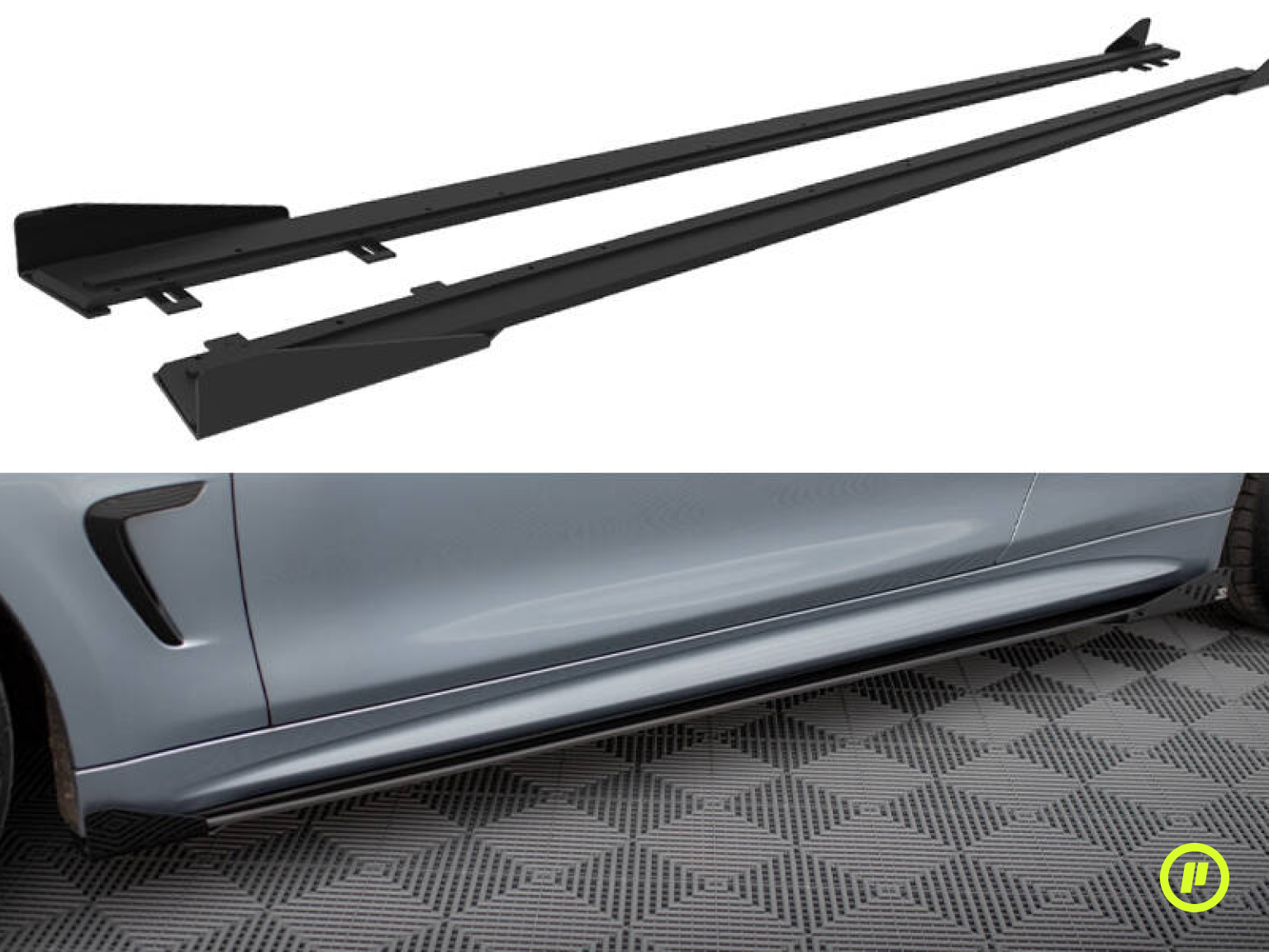 Maxton Design – Street Pro Seitenschweller Diffusoren + Klappen für BMW Serie 4 Coupé M-Pack (F32 2013–2020)